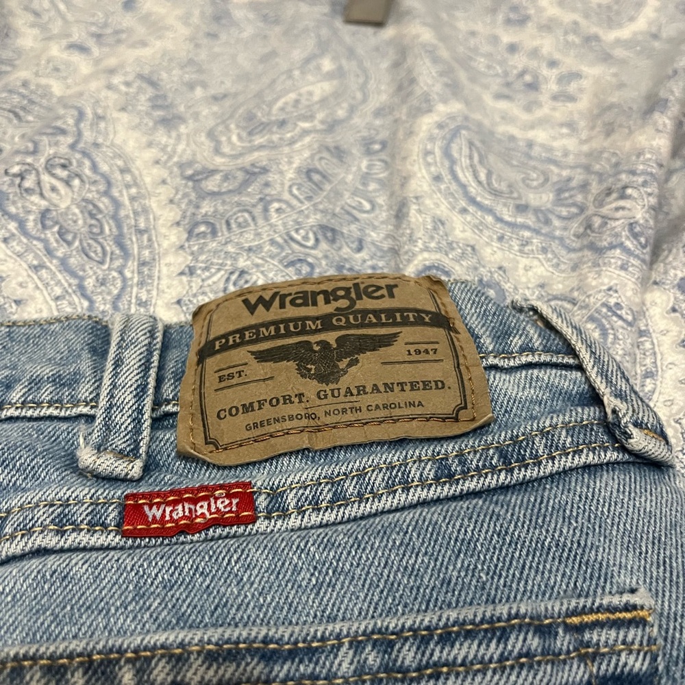 Wrangler Blue Straight Jeans Classic Denim